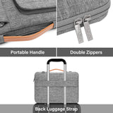 MOSISO 360 Protective Laptop Shoulder Bag, 15 - 15.6 inch Computer Bag Compatible with MacBook Pro 16, HP, Dell, Lenovo, Asus Notebook, Side Open Briefcase with 2 Accessory Pockets & Handle & Belt, Gray