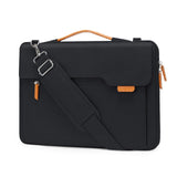 MOSISO 360 Protective Laptop Shoulder Bag, 15 - 15.6 inch Computer Bag Compatible with MacBook Pro 16, HP, Dell, Lenovo, Asus Notebook,Flapover Sleeve with Fully Open Zipper&Handle&Pockets, Black
