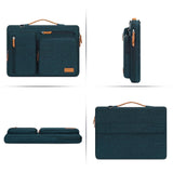 MOSISO 360 Protective Laptop Shoulder Bag,14 inch Computer Bag Compatible with HP Lenovo Dell ASUS Acer, HP, Dell Latitude, Lenovo,Side Open Messenger Bag with 4 Zipper Pockets&Handle, Teal Green