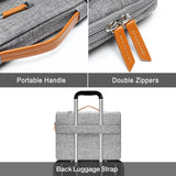 MOSISO 360 Protective Laptop Shoulder Bag,15 - 15.6 inch Computer Bags Compatible with MacBook Pro 16 inch, HP, Dell, Lenovo, Asus Notebook,Side Open Messenger Bag with 4 Zipper Pockets, Gray