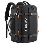 MOSISO 40L Travel Backpack for Women Men, Large Rucksack Duffel Bag Flight Approved Carry on Daypack with USB Charging Port, 15.6 inch Laptop Computer Backpack for Business Work Commute, Black