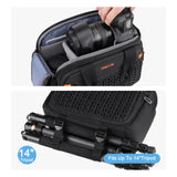 MOSISO Camera Bag for Photographers, Photography Shoulder Bag for DSLR/SLR/Mirrorless Cameras, Wheat Ear Quilted Padded Camera Case with Rain Cover & Bottom Tripod Holder for Canon/Nikon/Sony, Black