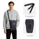 MOSISO Camera Bag, Top Access Crossbody Shoulder Bag for DSLR SLR Cameras with Lens Kit, Padded Camera Case with Rain Cover & Adjustable Should Strap, Photography Bags for Canon/Nikon/Sony, Black