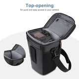 MOSISO Camera Bag, Top Access Crossbody Shoulder Bag for DSLR SLR Cameras with Lens Kit, Padded Camera Case with Rain Cover & Adjustable Should Strap, Photography Bags for Canon/Nikon/Sony, Black