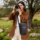 MOSISO Camera Bag, Top Access Crossbody Shoulder Bag for DSLR SLR Cameras with Lens Kit, Padded Camera Case with Rain Cover & Adjustable Should Strap, Photography Bags for Canon/Nikon/Sony, Black