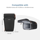 MOSISO Camera Bag, Top Access Crossbody Shoulder Bag for DSLR SLR Cameras with Lens Kit, Padded Camera Case with Rain Cover & Adjustable Should Strap, Photography Bags for Canon/Nikon/Sony, Black