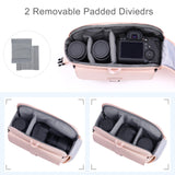 MOSISO Camera Shoulder Bag Case Crossbody Sling Purse, DSLR/SLR/Mirrorless Compact Padded Photography Handbag with Rain Cover Compatible with Canon/Nikon/Sony Cameras and Lenses, Pink