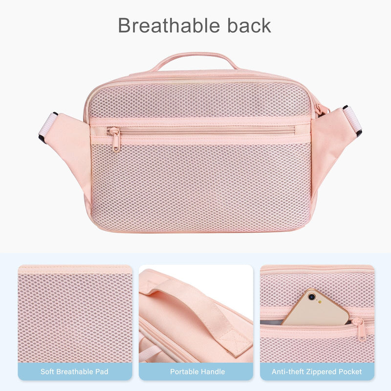 MOSISO Camera Shoulder Bag Case Crossbody Sling Purse, DSLR/SLR/Mirrorless Compact Padded Photography Handbag with Rain Cover Compatible with Canon/Nikon/Sony Cameras and Lenses, Pink