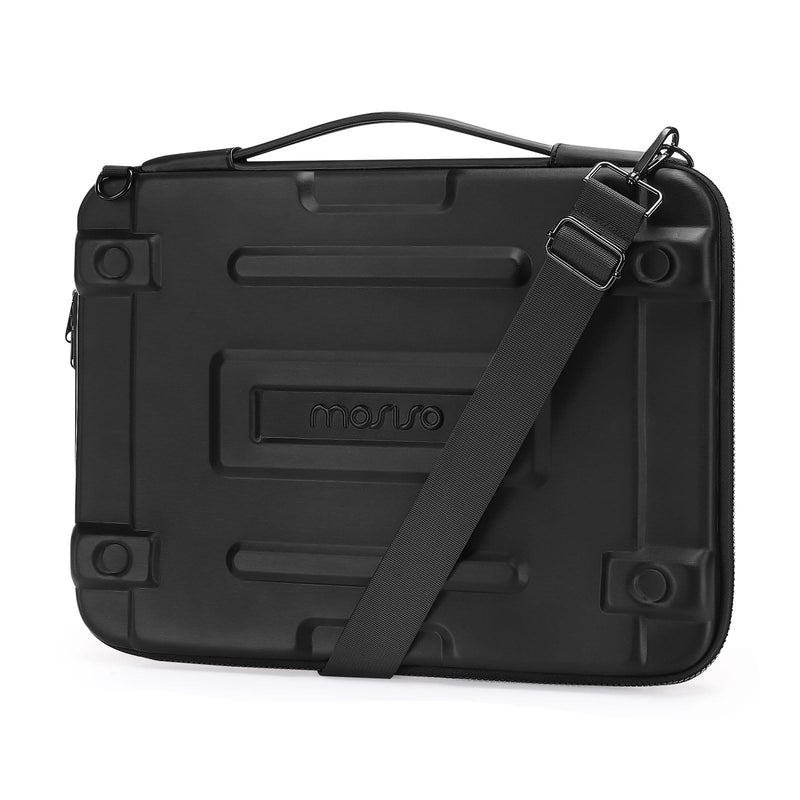 MOSISO Hard Shell Laptop Case Sleeve, 15.6 inch Computer Bag Compatible with MacBook, HP, Dell, Lenovo, Asus, Notebook, 16 inch Abstract Geometric Waterproof Carrying Case Bag with Strap, Black