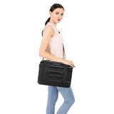 MOSISO Hard Shell Laptop Case Sleeve, 15.6 inch Computer Bag Compatible with MacBook, HP, Dell, Lenovo, Asus, Notebook, 16 inch Abstract Geometric Waterproof Carrying Case Bag with Strap, Black