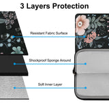 MOSISO Laptop Bag for Women, 15.6 inch Computer Bags Compatible with MacBook Pro 16 inch, HP, Dell, Lenovo, Asus Notebook, 15 - 15.6 inch Laptop Messenger Shoulder Sleeve with Strap, Lush Floral