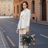 MOSISO Laptop Bag for Women, 15.6 inch Computer Bags Compatible with MacBook Pro 16 inch, HP, Dell, Lenovo, Asus Notebook, 15 - 15.6 inch Laptop Messenger Shoulder Sleeve with Strap, Lush Floral
