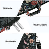 MOSISO Laptop Bag for Women, 15.6 inch Computer Bags Compatible with MacBook Pro 16 inch, HP, Dell, Lenovo, Asus Notebook, 15 - 15.6 inch Laptop Messenger Shoulder Sleeve with Strap, Lush Floral