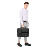 MOSISO Laptop Shoulder Bag 15.6 inch, 15 - 15.6 inch Computer Bag Compatible with MacBook Pro 16 inch, HP, Dell, Lenovo, Notebook with 2 Raised&1 Flapover&1 Horizontal Pocket&Handle&Belt, Slate Gray