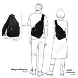 MOSISO Sling Backpack Bag, Crossbody Shoulder Bag Travel Hiking Daypack Chest Bag with Front Square Pocket&USB Charging Port, Black