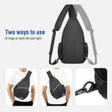 MOSISO Sling Backpack, Multipurpose Crossbody Shoulder Bag Travel Hiking Daypack, Black, Medium