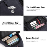 MOSISO Sling Backpack,Canvas Crossbody Hiking Daypack Bag with Anti - theft Pocket, Space Gray
