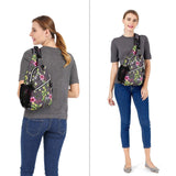 MOSISO Sling Backpack,Travel Hiking Daypack Periwinkle Crossbody Shoulder Bag, Gray