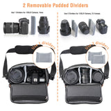 MOSISO Small Camera Bag for Photographers,Compact Camera Shoulder Bags for DSLR/SLR/Mirrorless Cameras,Waterproof Crossbody Padded Photography Bag with Rain Cover for Canon/Nikon/Sony, Black