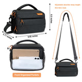 MOSISO Small Camera Bag for Photographers,Compact Camera Shoulder Bags for DSLR/SLR/Mirrorless Cameras,Waterproof Crossbody Padded Photography Bag with Rain Cover for Canon/Nikon/Sony, Black