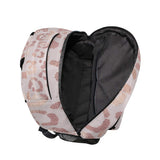 Moudou Stylish Rose Gold Leopard Backpack Middle College Student Bookbag Travel Daypack for Men Women Teens Boys Girls
