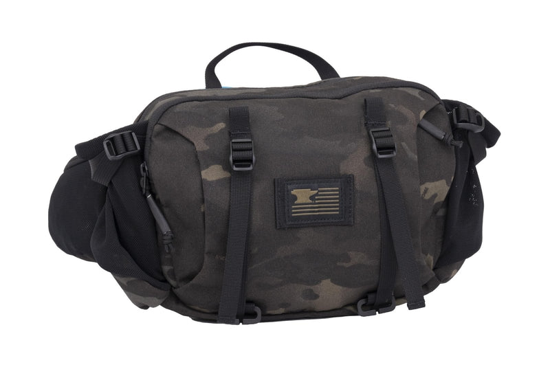 Mountainsmith Epic EVO Lumbar Pack with 1L Hydration Bladder - 2L Tactical Waist Pack for Hiking, Biking, EDC, & Hunting - Multicam Black