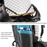 MOXIHIKE 3FULGEAR QiDian Hiking Backpack for Men Women 56L(40+16) Lightweight Outdoor Camping Bag Trekking Daypack (Grey)