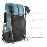 MOXIHIKE 3FULGEAR QiDian Hiking Backpack for Men Women 56L(40+16) Lightweight Outdoor Camping Bag Trekking Daypack (Grey)