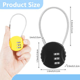 Moxweyeni 8 Pack Combination Wire Lock 3 Digit Small Combo Luggage Number Cable Padlock Outdoor Waterproof Resettable Lock for School Gym Locker Travel Backpack Suitcase Storage (Multi Color)