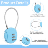 Moxweyeni 8 Pack Combination Wire Lock 3 Digit Small Combo Luggage Number Cable Padlock Outdoor Waterproof Resettable Lock for School Gym Locker Travel Backpack Suitcase Storage (Multi Color)