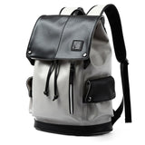 MOYYI Leather Laptop Backpack for Men Vintage Backpack Fits 15.6