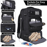 MOZETO Travel Backpack for Men 40L TSA Approved Carry On Backpack with USB Charging Port Durable Water - resistant Convertible Duffle Luggage Bag Large Weekender Bag Daypack Fits 17.3 Inch Laptop