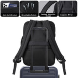 MOZETO TSA Approved Carry On Backpack, Extra Large Tactical Travel Backpack for Men, Airplane Approved Weekender Bag, Water Resistant Lightweight Laptop Daypack for Flight, Black
