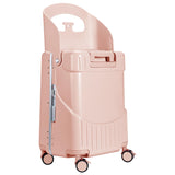 MRPLUM Ride On Luggage with Seat&Seat Belt,Hard Shell Lightweight Rolling Spinner Wheels Travel Luggage with TSA Lock,20 inch,Pink