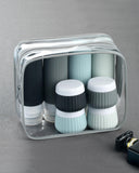 Mrsdry Travel Bottles - 8 Pack, TSA Approved Travel Size Toiletries, Leak Proof Silicone Squeezable Containers in Clear Bag