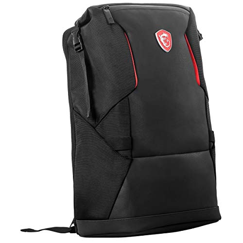 MSI Urban Raider Gaming Laptop Backpack, Quick Access, Padded Mesh, Lightweight Polyester Exterior, Fits Up to 17" Laptop, Water Repelent IPX-2, Medium