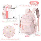 MT WORLD Daycare Backpack with Flower Personalized Floral Backpack with Embroidered Name - 12 Inch Backpack with Multiple Pockets - Pink Daisy Flower Backpacks - Custom Gifts for Birthday