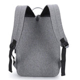 Multi - pocket multifunctional USB charging backpack couple schoolbag large capacity computer bag - black