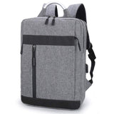 Multi - pocket multifunctional USB charging backpack couple schoolbag large capacity computer bag - black