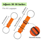 Multi Use Strong Adjustable Luggage Connector Straps for Suitcases,2 Pack Flexible Luggage Accessories Elastic Fastening Bag Strap