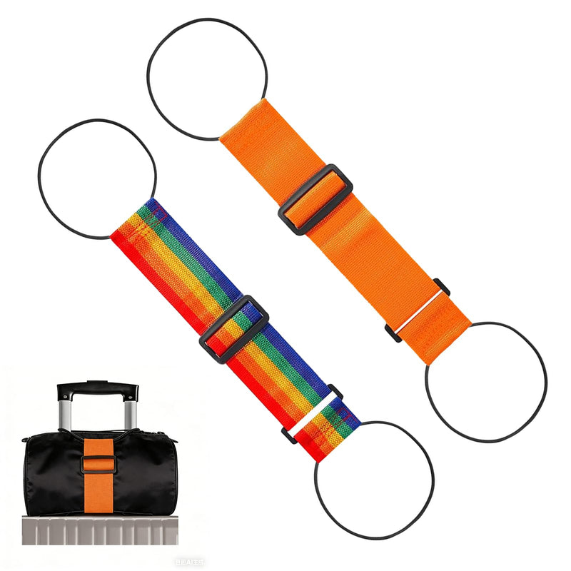 Multi Use Strong Adjustable Luggage Connector Straps for Suitcases,2 Pack Flexible Luggage Accessories Elastic Fastening Bag Strap | Backpacks4Less