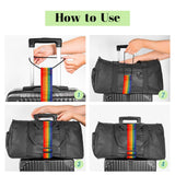 Multi Use Strong Adjustable Luggage Connector Straps for Suitcases,2 Pack Flexible Luggage Accessories Elastic Fastening Bag Strap