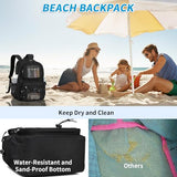MUSEVOS Mesh Backpack, Heavy Duty See Through Backpack Ultra-Lightweight Net Bookbag Breathable Transparent Bookbag for School Beach Sports Gym Travel, Black
