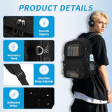 MUSEVOS Mesh Backpack, Heavy Duty See Through Backpack Ultra-Lightweight Net Bookbag Breathable Transparent Bookbag for School Beach Sports Gym Travel, Black