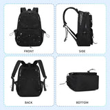 MUSEVOS Mesh Backpack, Heavy Duty See Through Backpack Ultra-Lightweight Net Bookbag Breathable Transparent Bookbag for School Beach Sports Gym Travel, Black