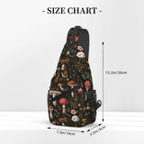 Mushroom Snail Berry Sling Backpack Unisex Crossbody Chest Bag Shoulder Chest Bag For Women Men Hiking Travel