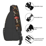 Mushroom Snail Berry Sling Backpack Unisex Crossbody Chest Bag Shoulder Chest Bag For Women Men Hiking Travel