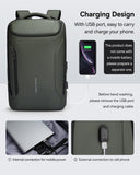 Muzee Backpack for Men Waterproof and Travel Laptop Backpack with USB Charging, Fits 17 Inch Laptop and Tech Gear