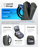 Muzee Backpack for Men Waterproof and Travel Laptop Backpack with USB Charging, Fits 17 Inch Laptop and Tech Gear
