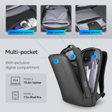 Muzee Business Backpack for Men 15.6 Inch, Slim Laptop Backpack with USB Port, Water Resistant Lightweight Travel Backpack with Hard Shell Design for Office